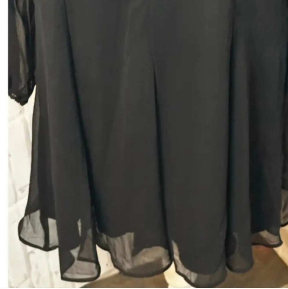 Joie Limited Edition Caviar Balloon Sleeve Dress Msrp $378 Sz L NWT - Picture 9 of 11